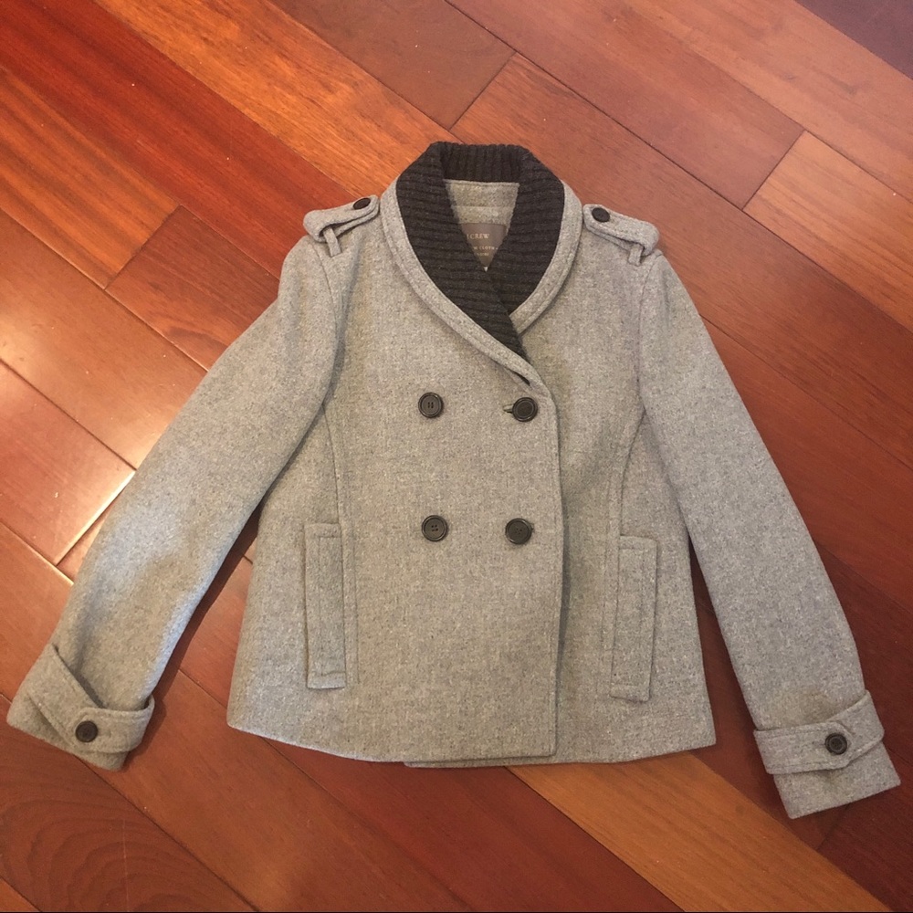 J. Crew Sasha Shawl Collar Wool Peacoat
